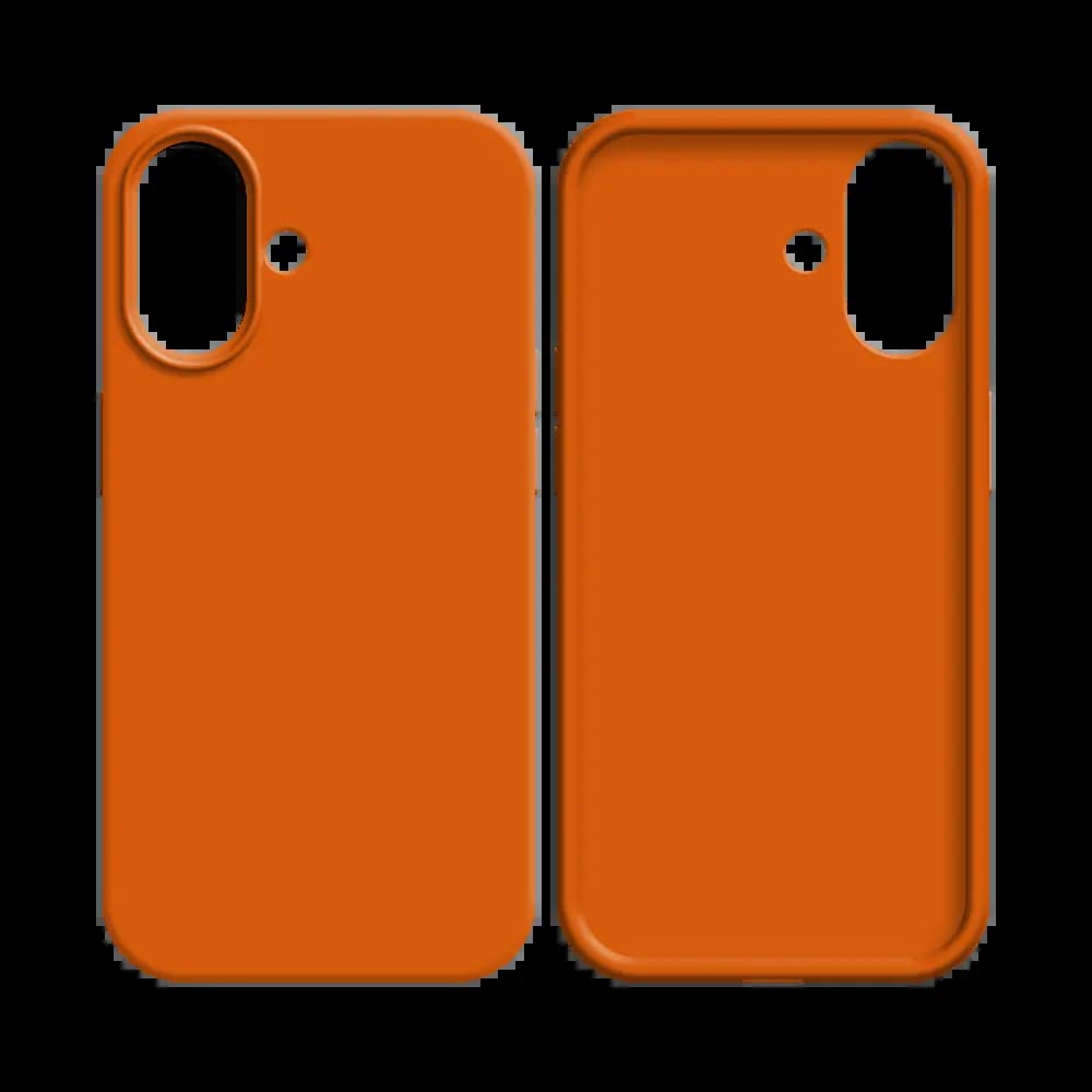Coque silicone iPhone 16 Plus - Orange - Vue 2