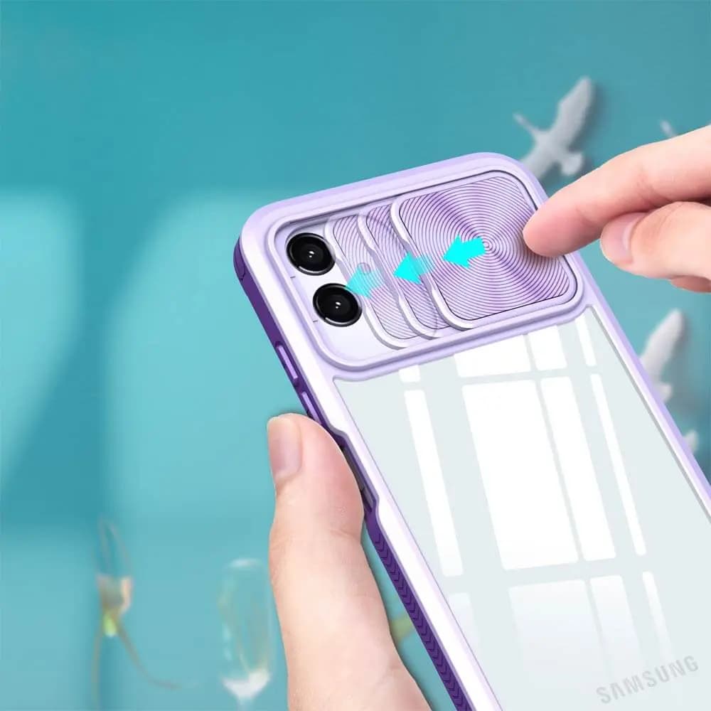 Coque Samsung Galaxy A04e avec cache caméra - PROTECT IE027 Violet