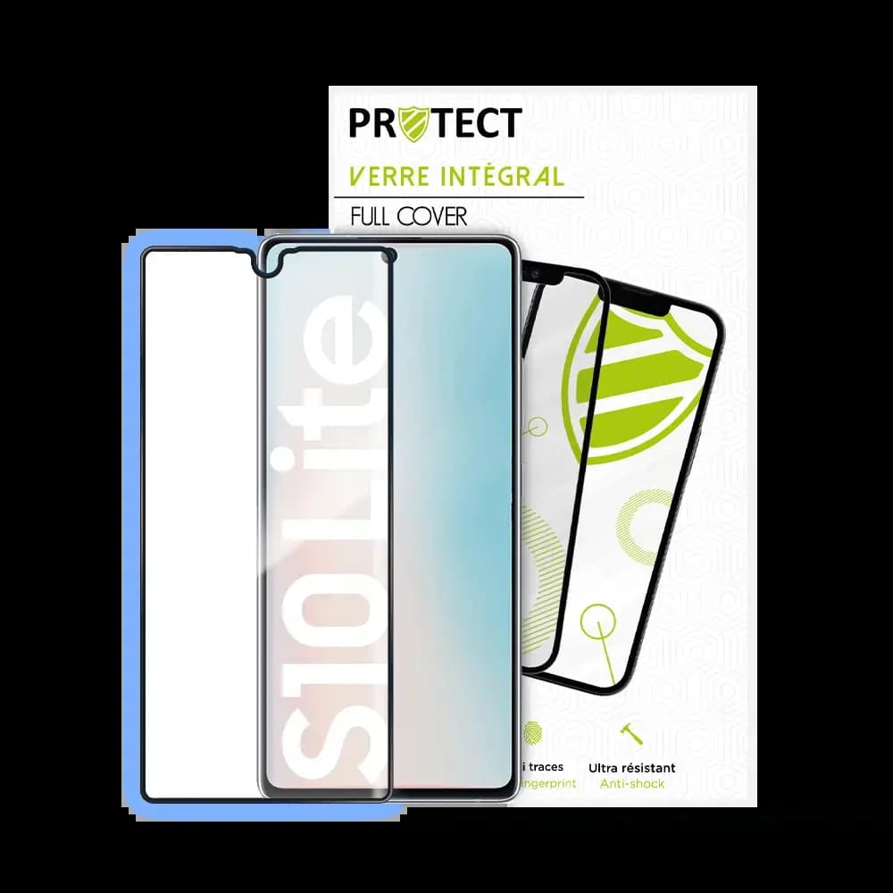 Verre trempé intégral Samsung Galaxy S10 Lite protection écran 9H - PROTECT Noir