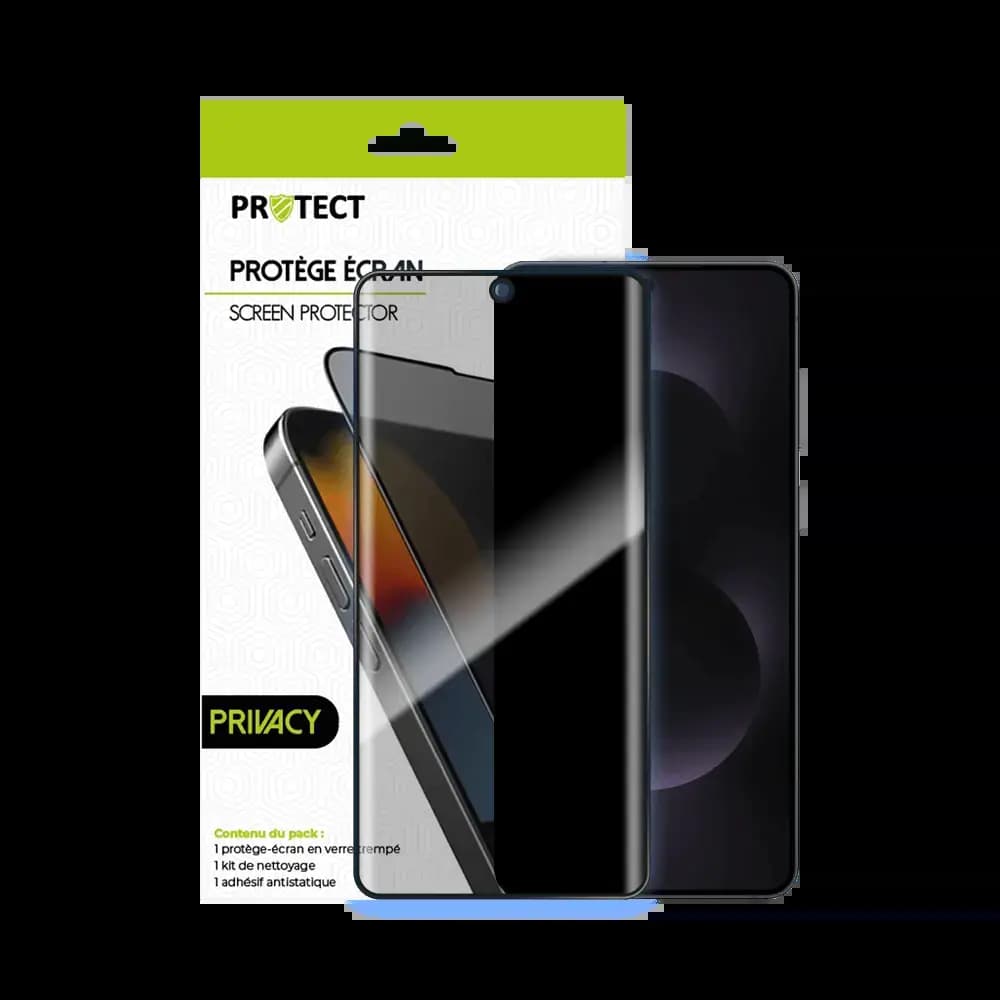Verre trempé anti-espions Samsung Galaxy S25 Edge - PROTECT Transparent