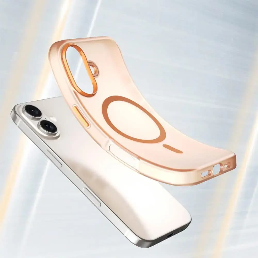 Coque MagSafe bi-matière iPhone 16 - PROTECT MF-006 Orange