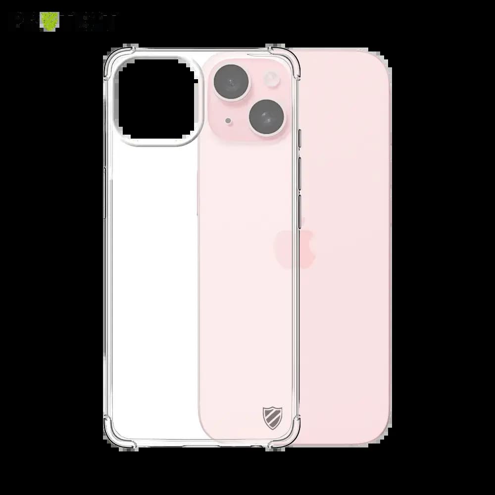 Coque antichoc renforcée transparente iPhone 15 - silicone PROTECT