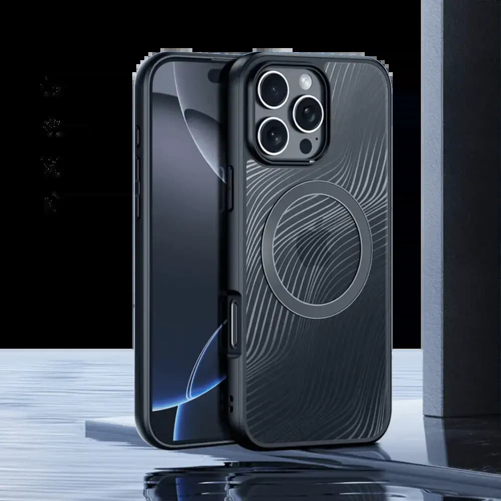 Coque anti-chocs finition mate - iPhone 16 Pro - Dux Ducis Aimo Noir - Vue 2