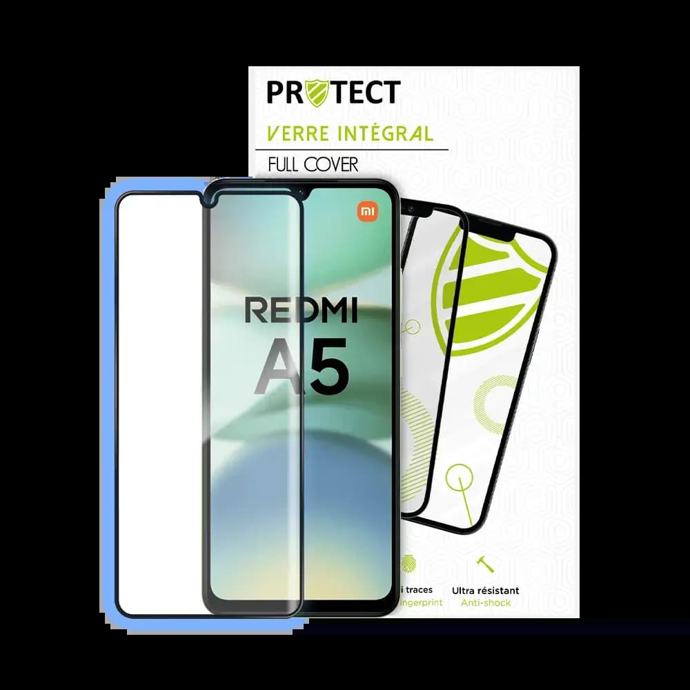 Verre trempé intégral 5D 9H – protection écran Xiaomi Redmi A5 4G / Poco C71 – PROTECT Noir