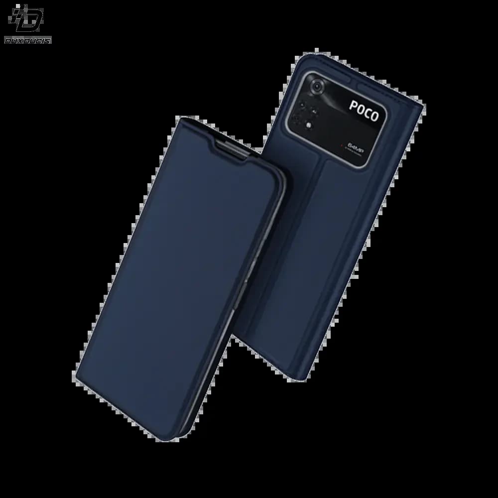 Housse folio Xiaomi Poco M4 Pro porte-carte – Dux Ducis Skin Pro Bleu