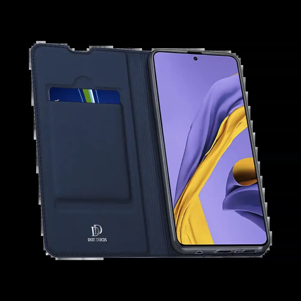 Housse folio Samsung Galaxy A51 porte-carte - Dux Ducis Skin Pro Bleu