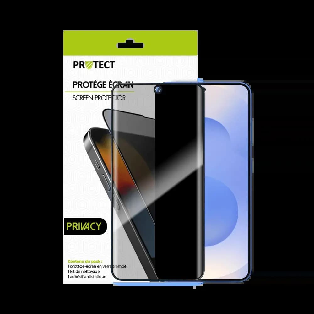 Verre trempé anti-espions Samsung Galaxy S25 - PROTECT Transparent - Vue 2