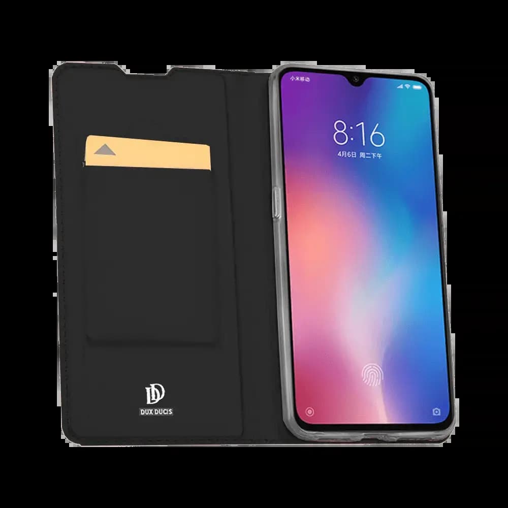 Housse folio Xiaomi Mi 9 Lite porte-carte - Dux Ducis Skin Pro Noir