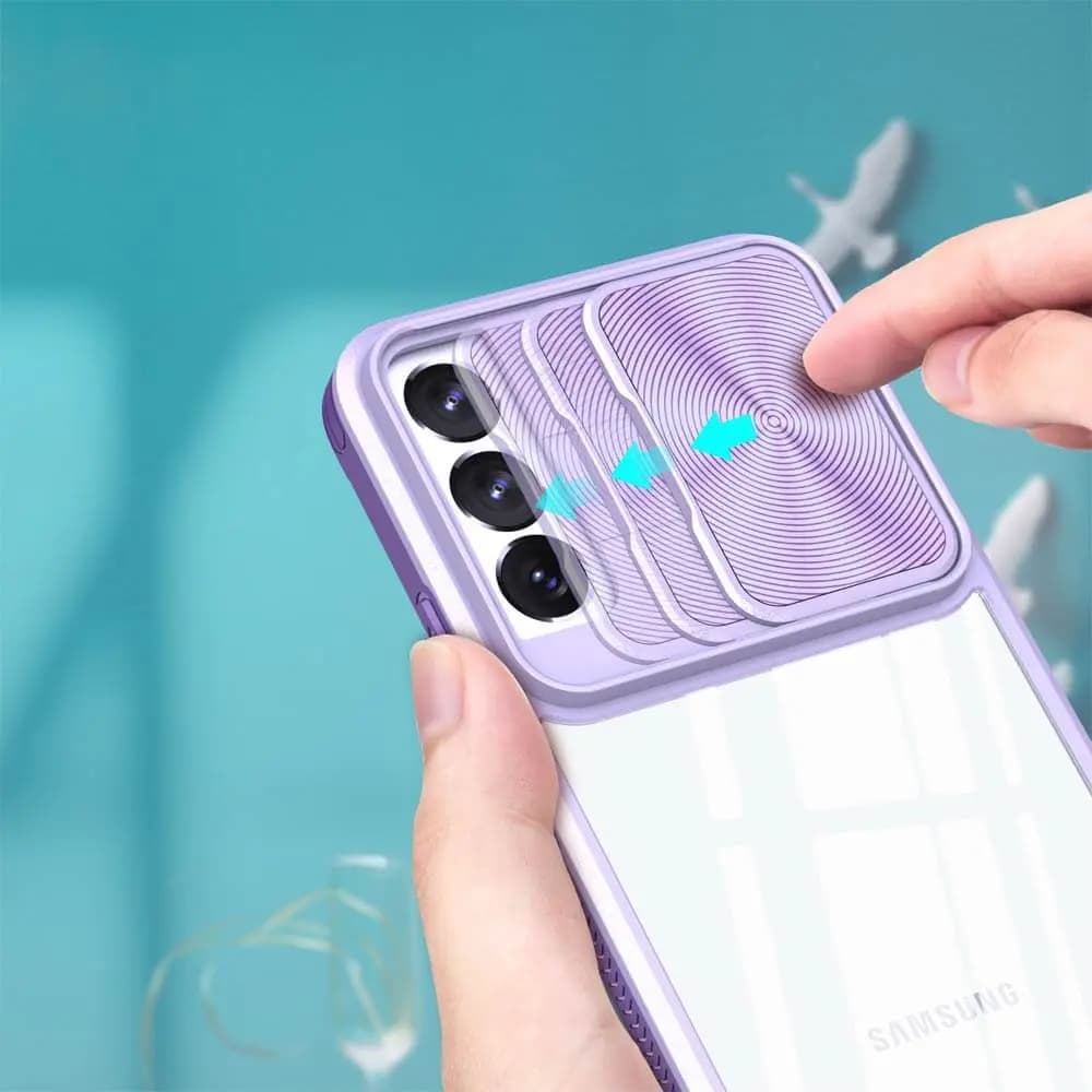Coque Samsung Galaxy S22+ avec cache caméra - PROTECT IE027 Violet - Vue 3