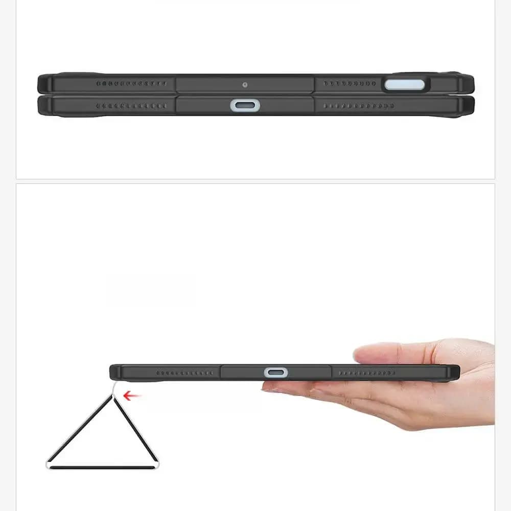 Housse folio iPad Air 4 / iPad Air 5 avec dos transparent & porte-stylet - Dux Ducis Toby Bleu