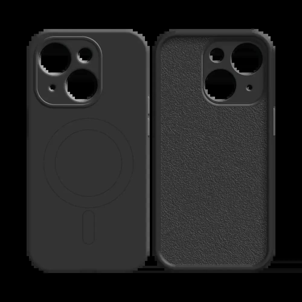 Coque MagSafe iPhone 14 antichoc et intérieur flanelle - PROTECT IZ001 Noir
