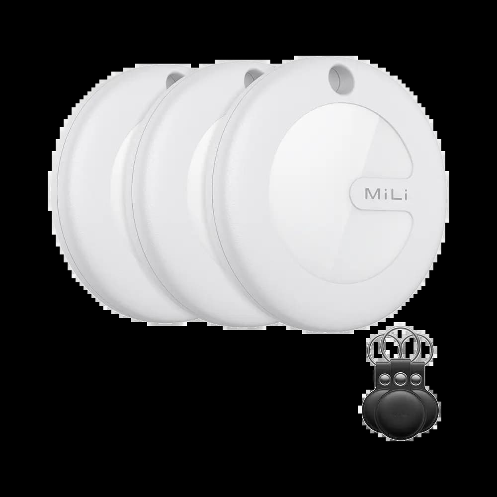 Traceur GPS MILI MiTag iOS Blanc (avec Étui Noir x3)