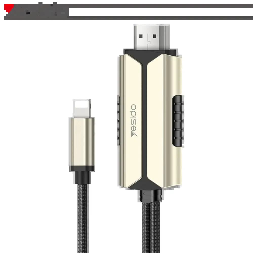 Adaptateur Lightning vers HDMI Full HD 1080p (2m) - Yesido HM13 Gold