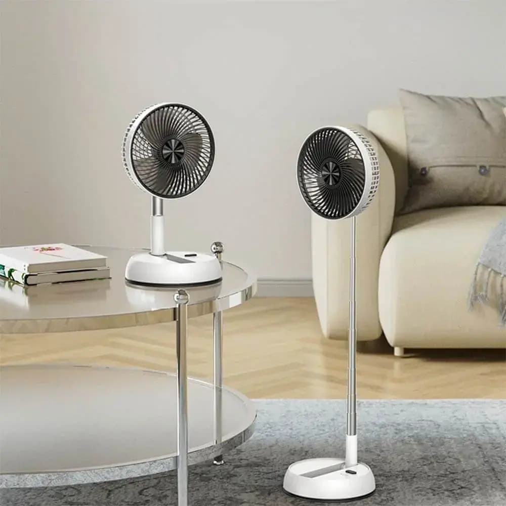 Ventilateur sur Pied Yesido Pliable et Ajustable (avec Télécommande) Blanc - Vue 3
