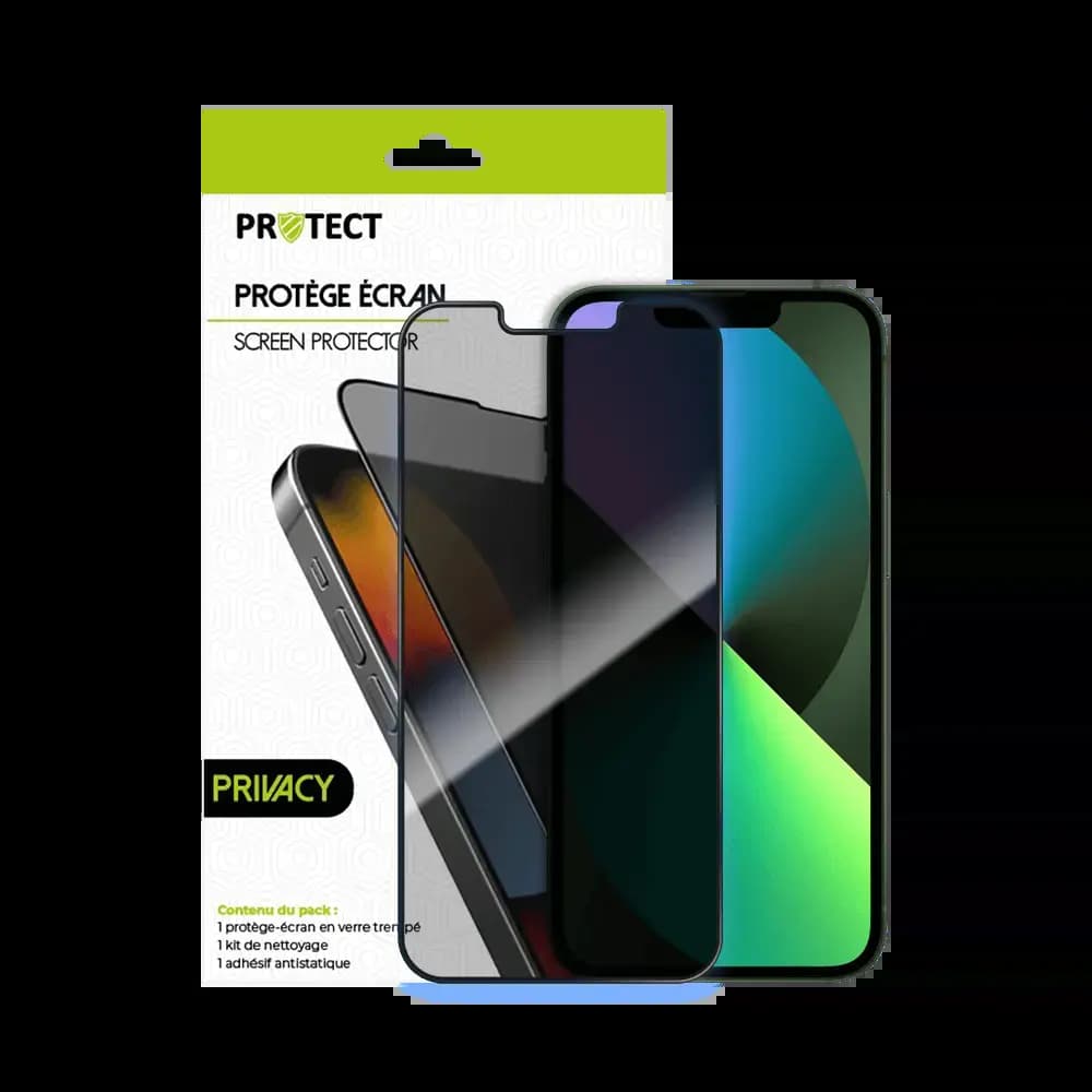 Verre trempé anti-espions iPhone 13 mini protection écran 9H - PROTECT Transparent - Vue 2