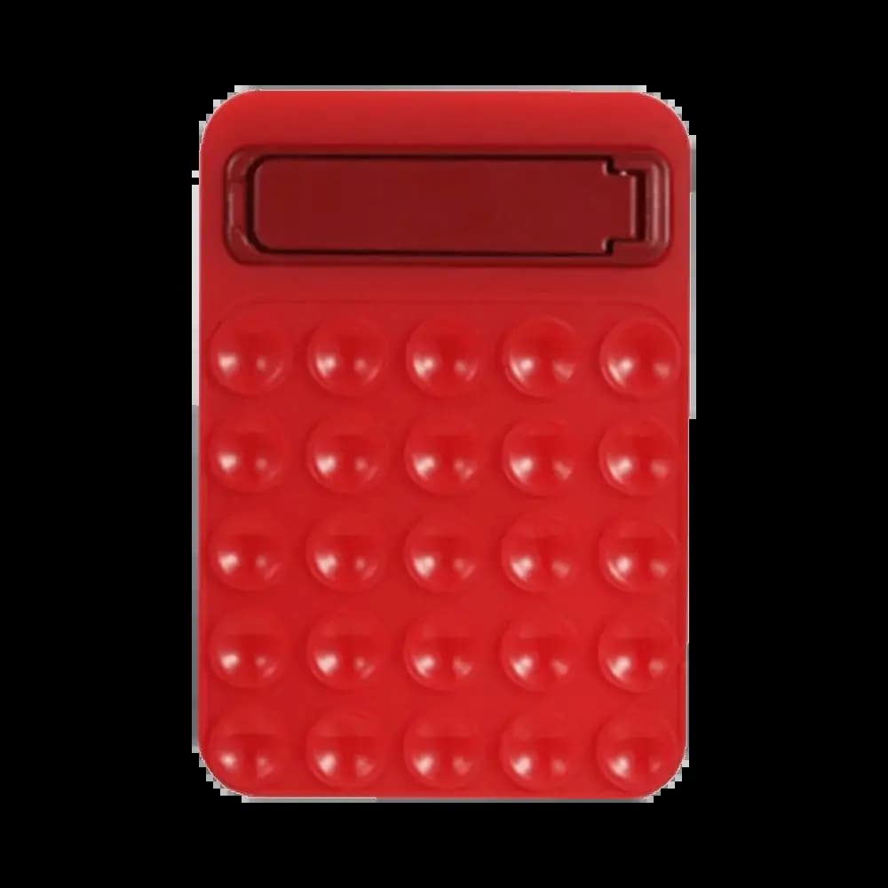 Support smartphone à ventouses silicone avec béquille intégrée - Rouge