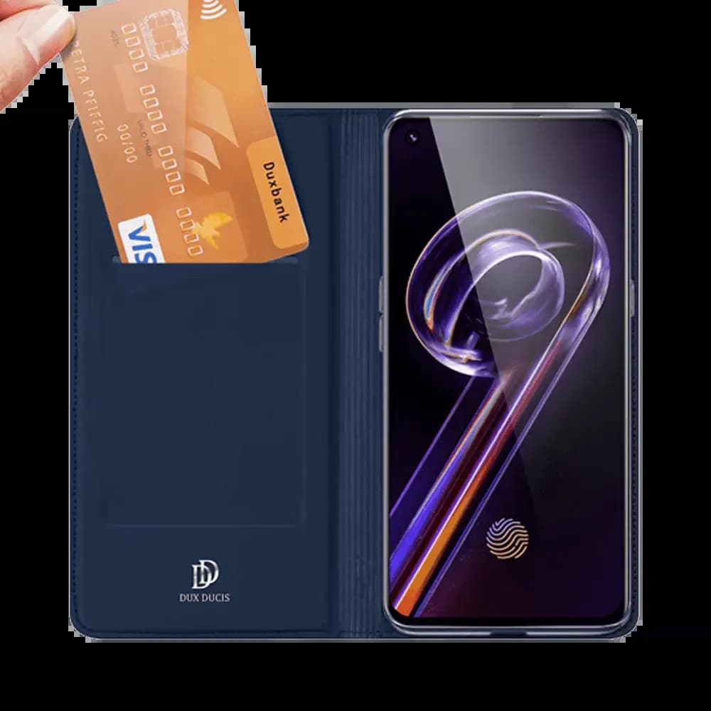Housse folio Realme 9 Pro+ / Realme 9 4G porte-carte - Dux Ducis Skin Pro Bleu