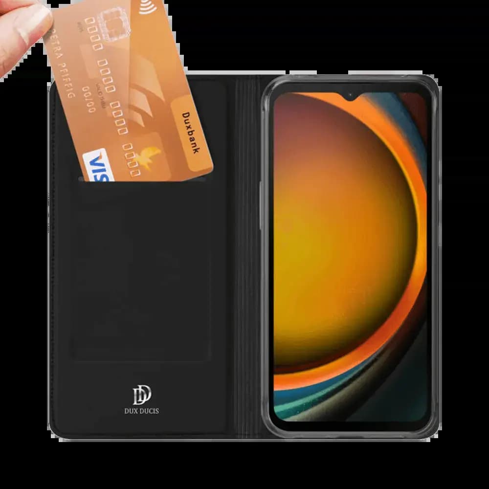 Housse folio Samsung Galaxy Xcover 7 porte-carte - Dux Ducis Skin Pro Noir