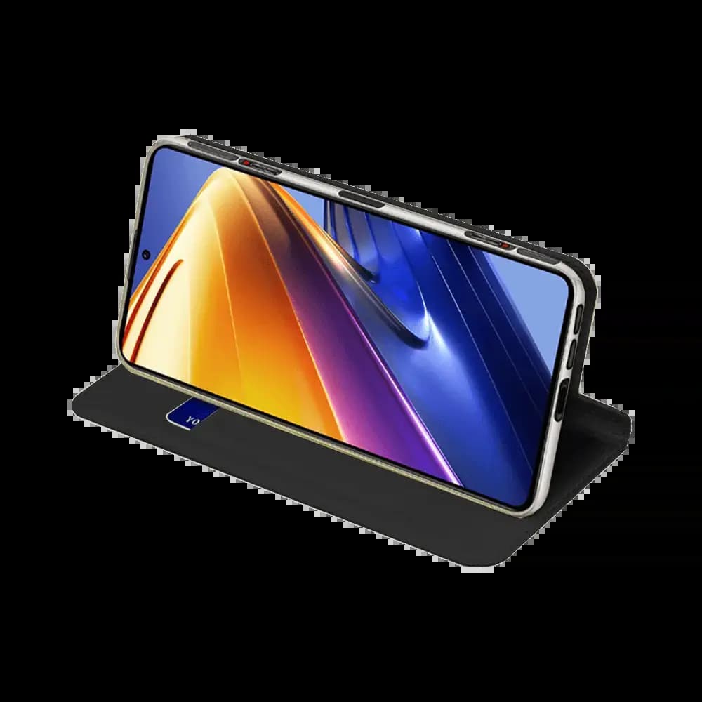 Housse folio Xiaomi Poco F4 GT 5G porte-carte - Dux Ducis Skin Pro Noir