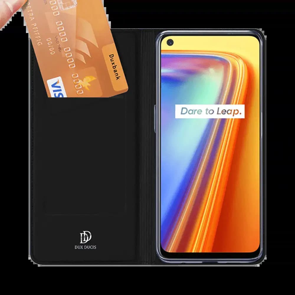 Housse folio Realme 7 porte-carte - Dux Ducis Skin Pro Noir