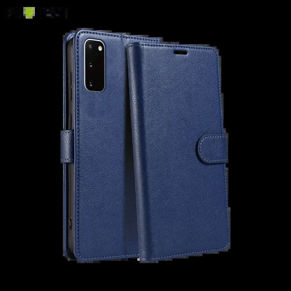 Housse folio anti-RFID Samsung Galaxy S20 – PROTECT IP011 Bleu Marine