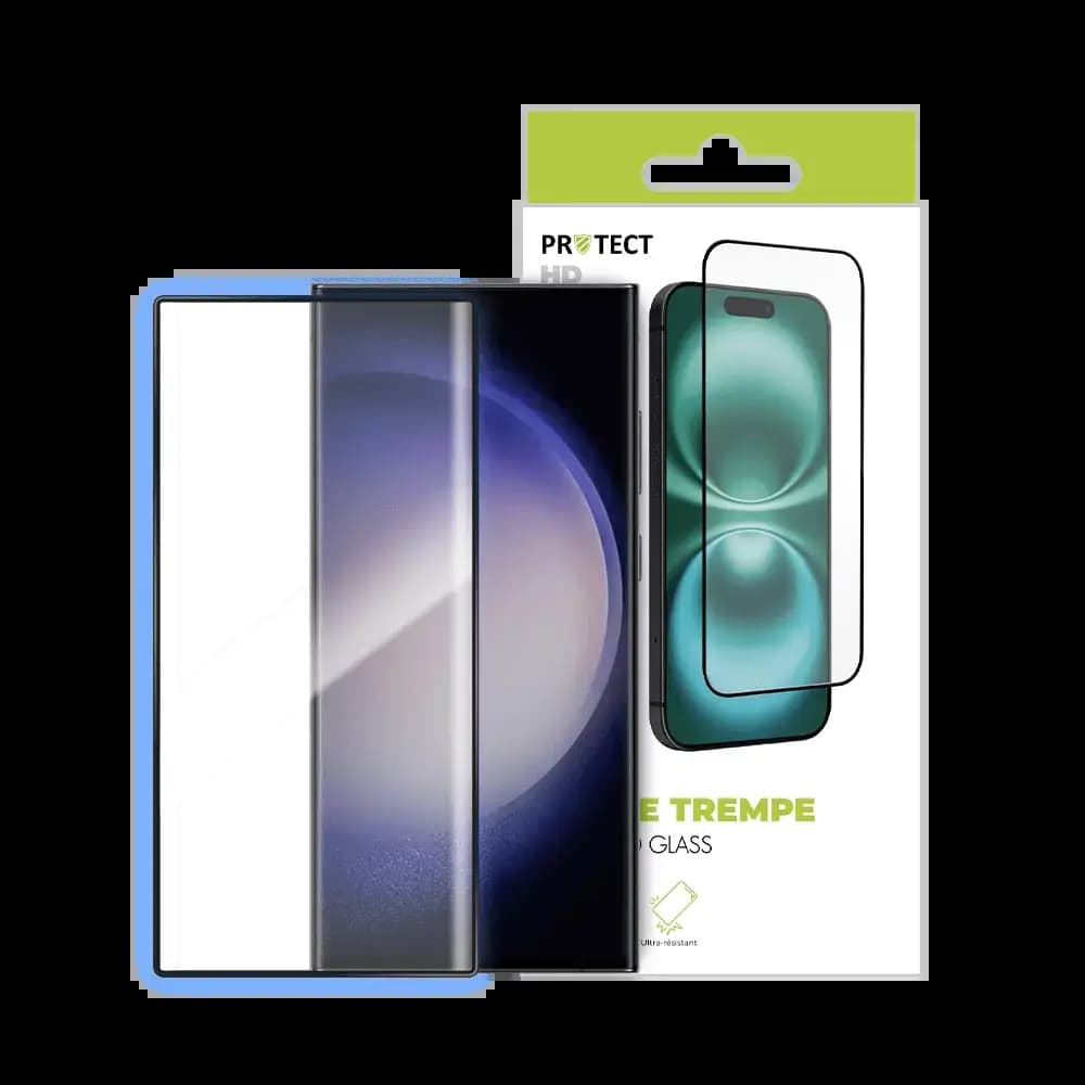 Verre trempé HD Samsung Galaxy S23 Ultra 5G protection écran 9H - PROTECT Transparent - Vue 3