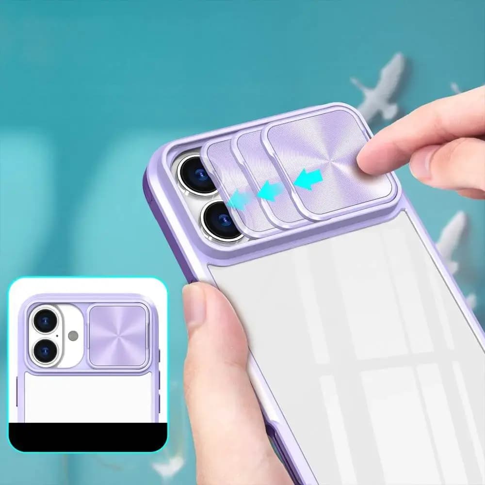 Coque avec cache caméra iPhone 16 Plus - PROTECT IE027 Violet  - Vue 3