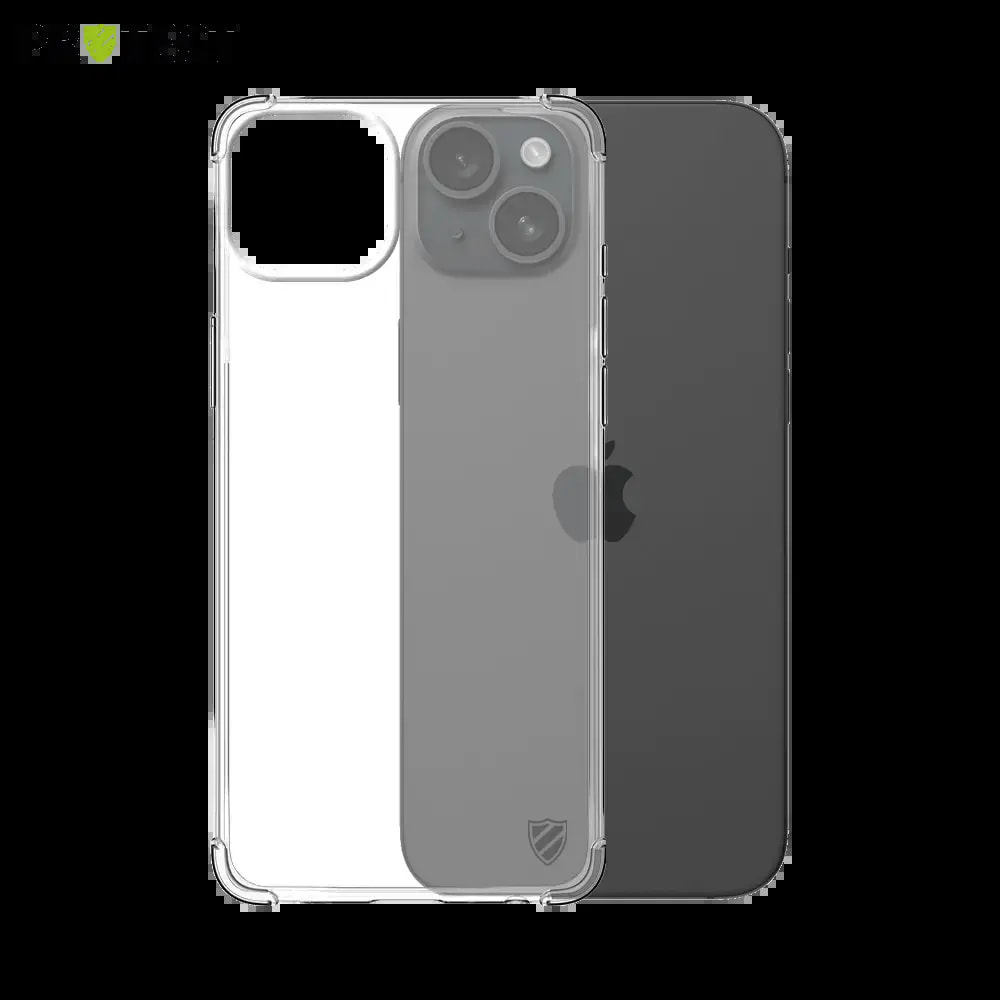 Coque antichoc renforcée transparente iPhone 15 Plus - silicone PROTECT
