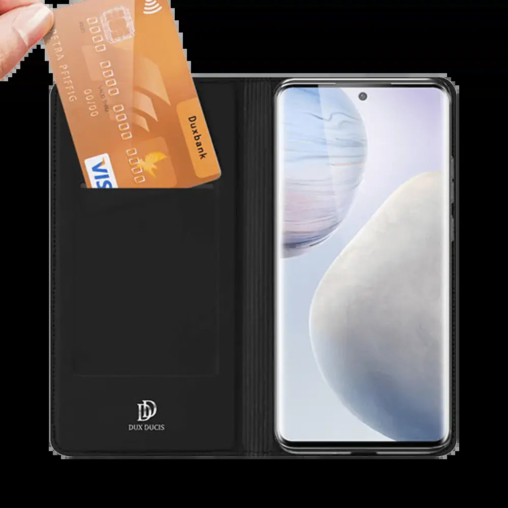 Housse folio Vivo X60 Pro porte-carte - Dux Ducis Skin Pro Noir - Vue 2