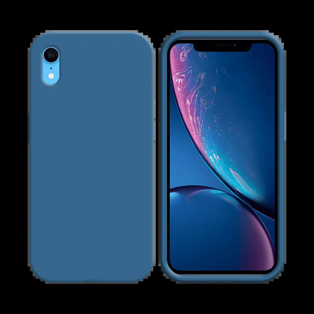 Coque silicone iPhone XR - Bleu Marine