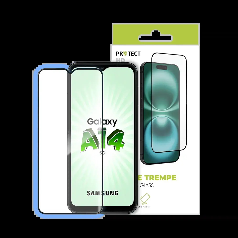 Verre trempé HD Samsung Galaxy A14 protection écran 9H - PROTECT Transparent - Vue 3