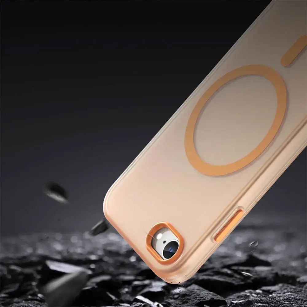 Coque MagSafe bi-matière iPhone 7 / 8 / SE (2nd & 3e Gen) - PROTECT MF-006 Orange - Vue 4