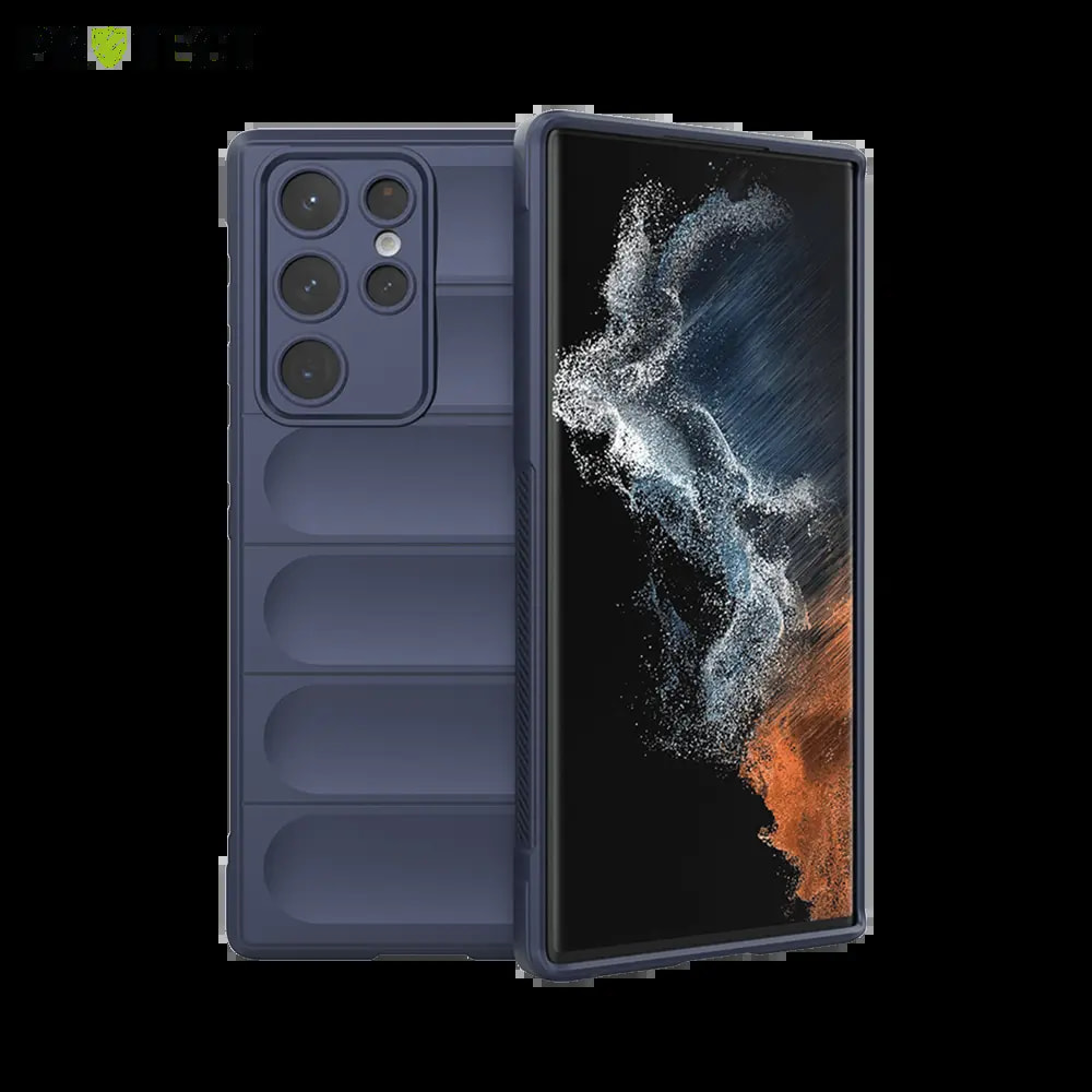 Coque de protection antichoc renforcée Samsung Galaxy S22 Ultra - PROTECT IX008 Saphir