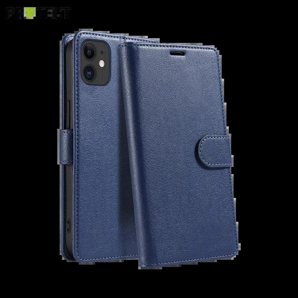 Housse folio anti-RFID iPhone 11 – PROTECT IP011 Bleu Marine