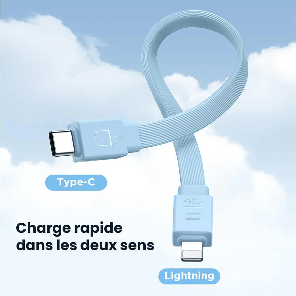 Batterie externe 10000mAh 20W avec charge sans fil 15W et écran digital - JOYROOM JR-PBM01 Blanc - Vue 3