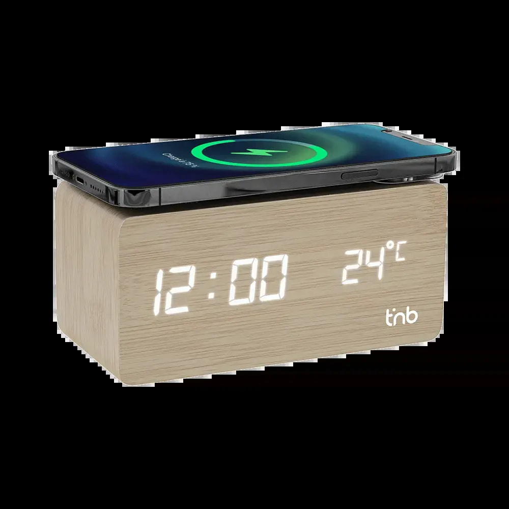 Réveil avec Charge à Induction T'nb Beige - Vue 2