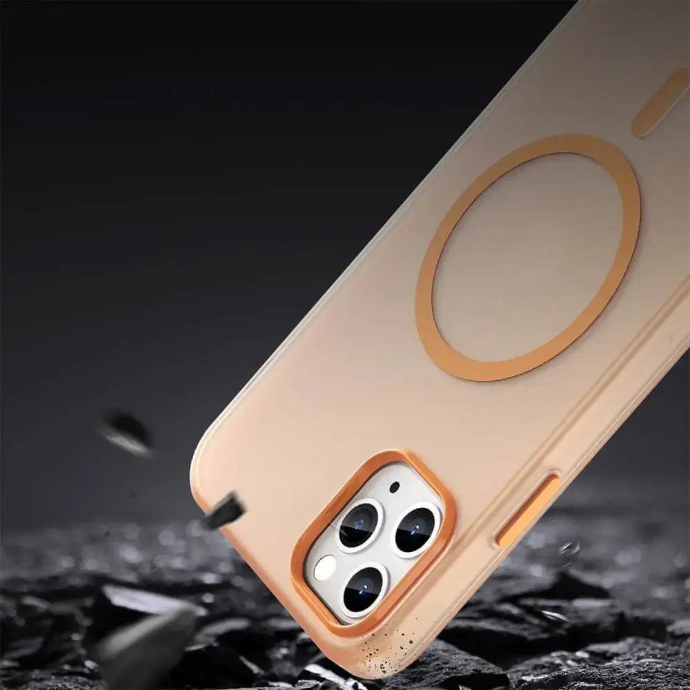 Coque MagSafe bi-matière iPhone 11 Pro Max - PROTECT MF-006 Orange - Vue 4