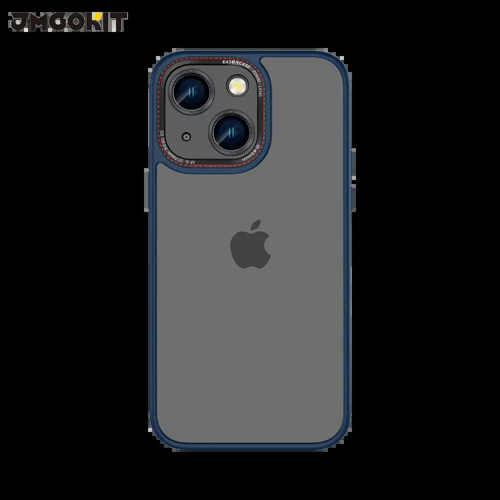 Coque de Protection Canon Lens JMGOKIT pour Apple iPhone 15 Plus Bleu