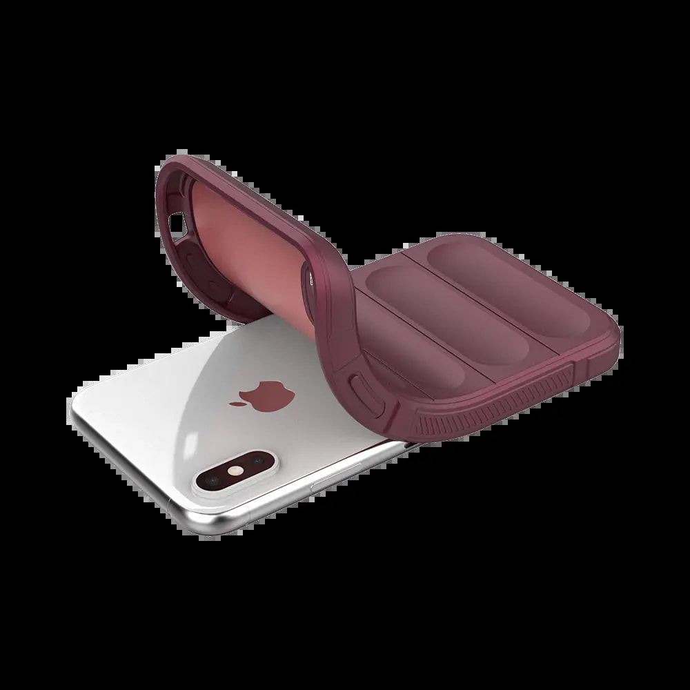 Coque de protection antichoc renforcée iPhone XS Max - PROTECT IX008 Prune - Vue 3