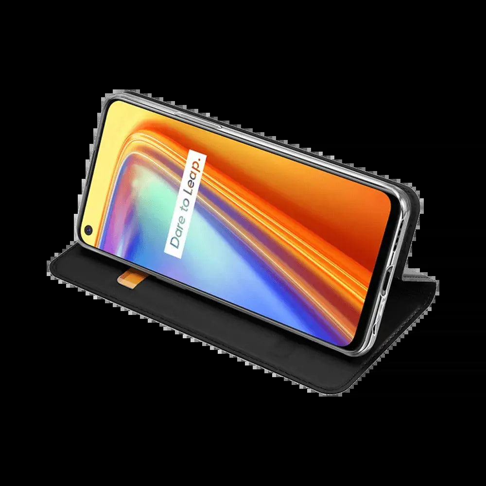 Housse folio Realme 7 porte-carte - Dux Ducis Skin Pro Noir - Vue 4