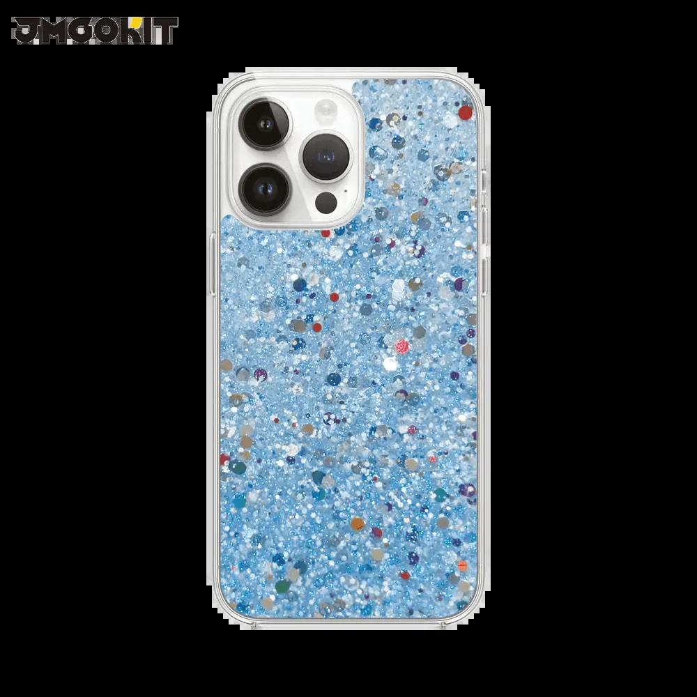 Coque paillettes iPhone 16 Pro Twinkle JMGOKIT - Bleu