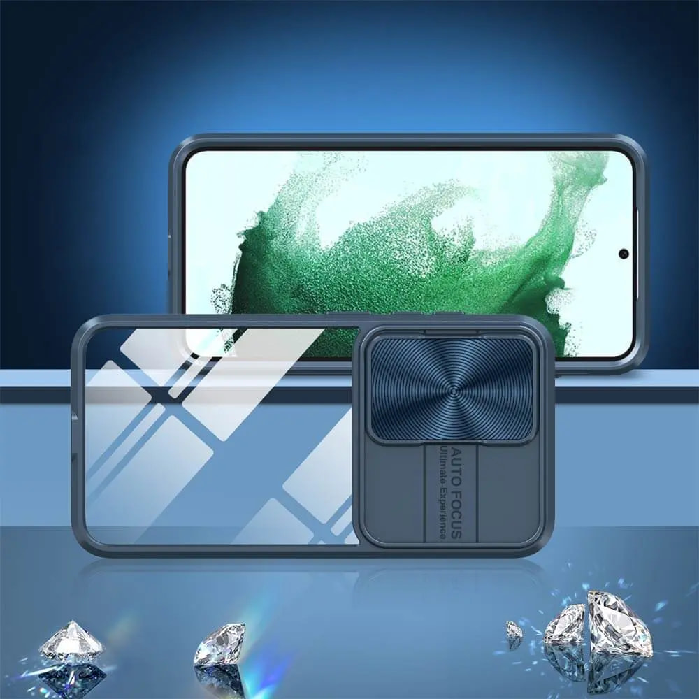 Coque Samsung Galaxy S23 5G avec cache caméra - PROTECT IE027 Bleu Marine - Vue 2