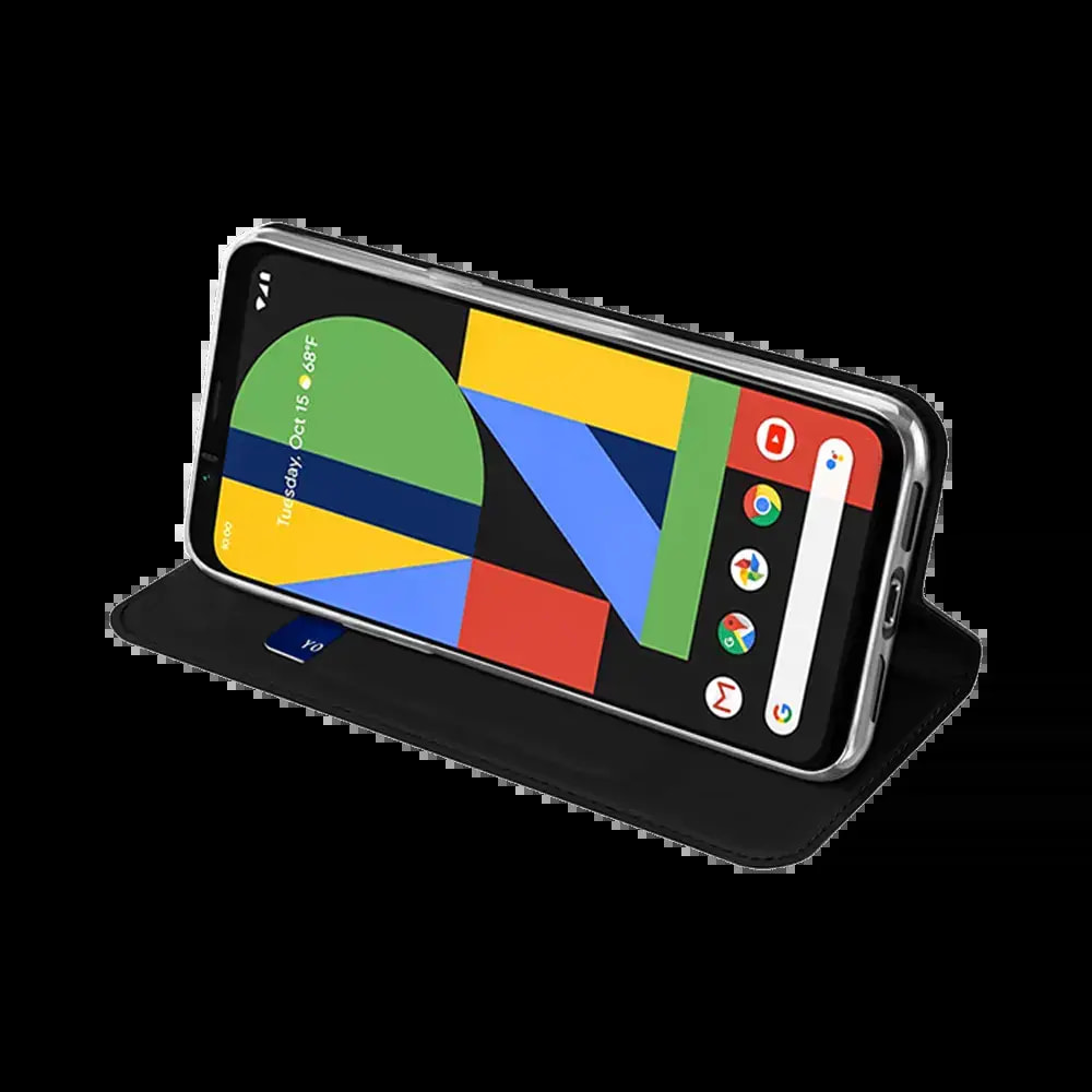 Housse folio Google Pixel 4 XL porte-carte - Dux Ducis Skin Pro Noir - Vue 4