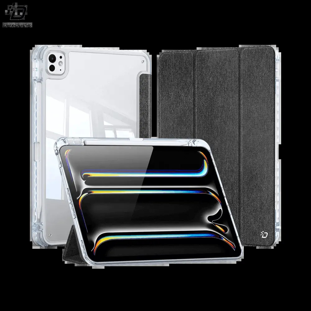 Housse folio iPad Pro 11" M4 avec porte-stylet - Dux Ducis Unid Noir