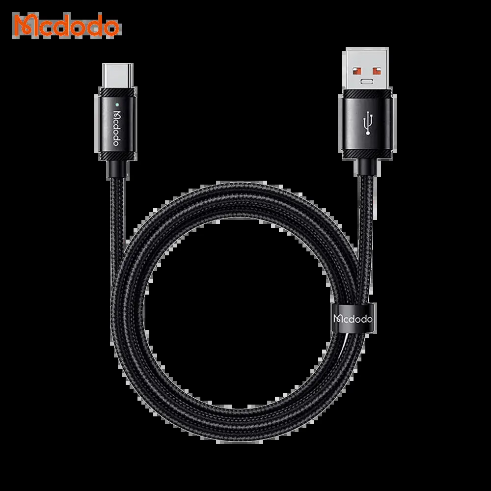 Câble Data USB vers USB-C Mcdodo 120W (avec LED) 1.5m Noir
