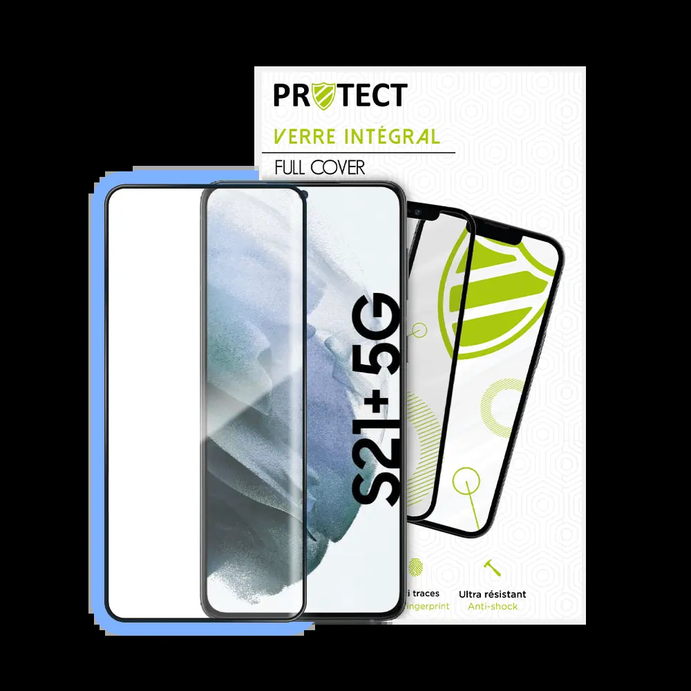 Verre trempé intégral Samsung Galaxy S21+ 5G protection écran 9H - PROTECT Noir - Vue 2