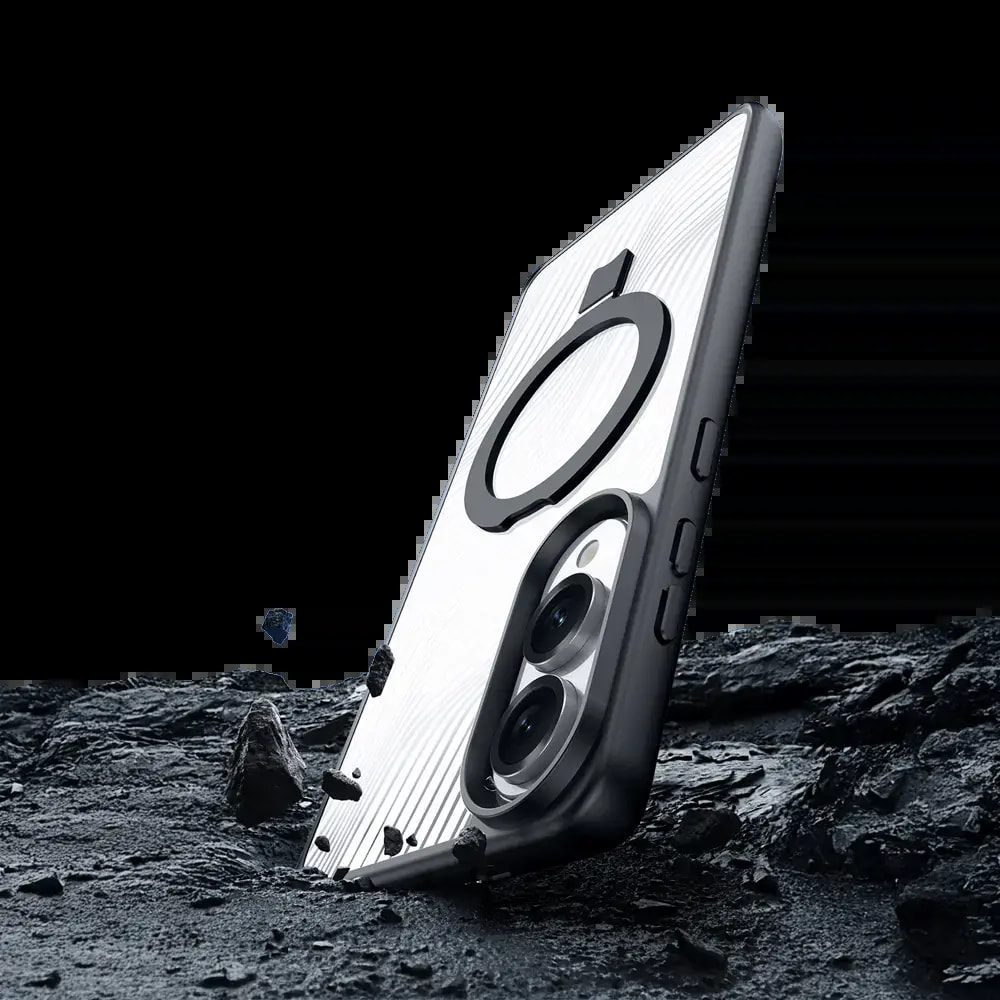 Coque MagSafe avec support – Samsung Galaxy S25 Edge – Dux Ducis Aimo Mag Noir - Vue 4