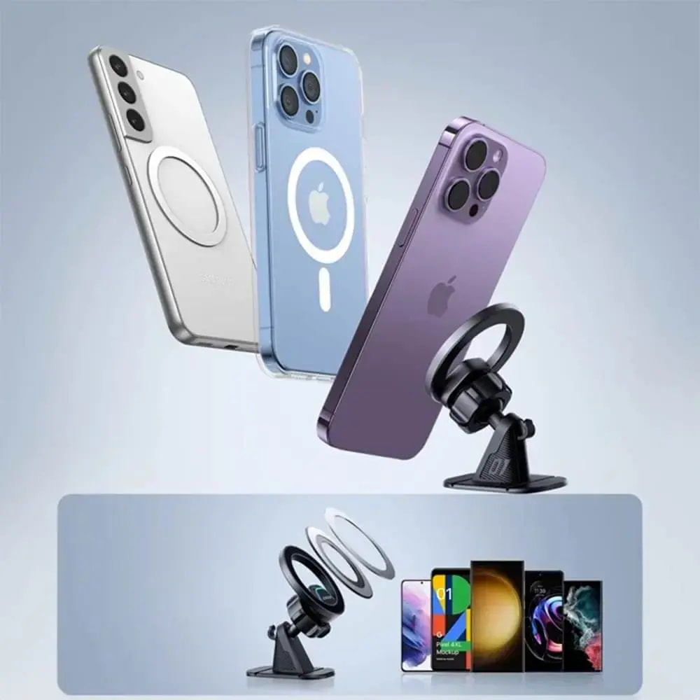 Support smartphone magnétique pour voiture - JOYROOM Noir - Vue 4