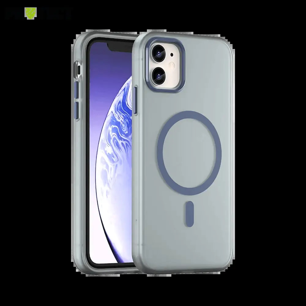 Coque MagSafe bi-matière iPhone 11 - PROTECT MF-006 Bleu Marine