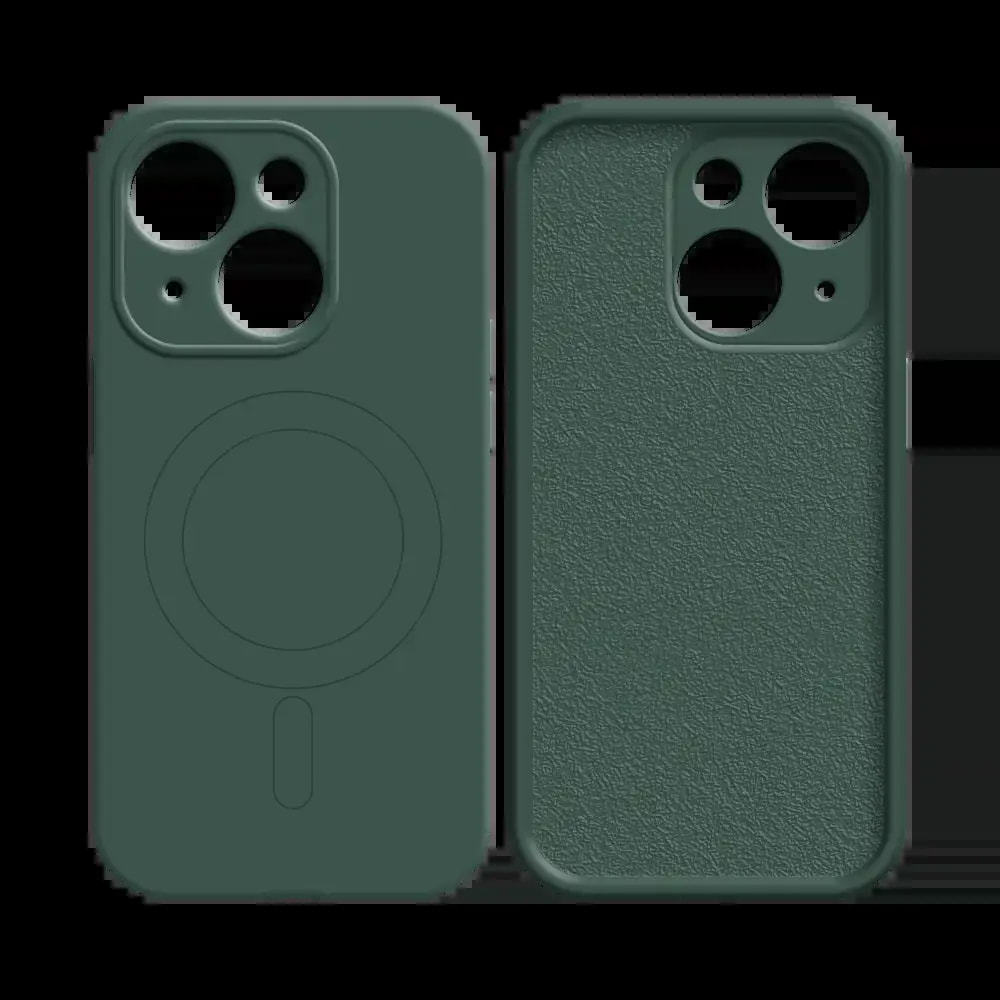 Coque MagSafe iPhone 14 Plus antichoc et intérieur flanelle - PROTECT IZ001 Vert Foncé - Vue 2